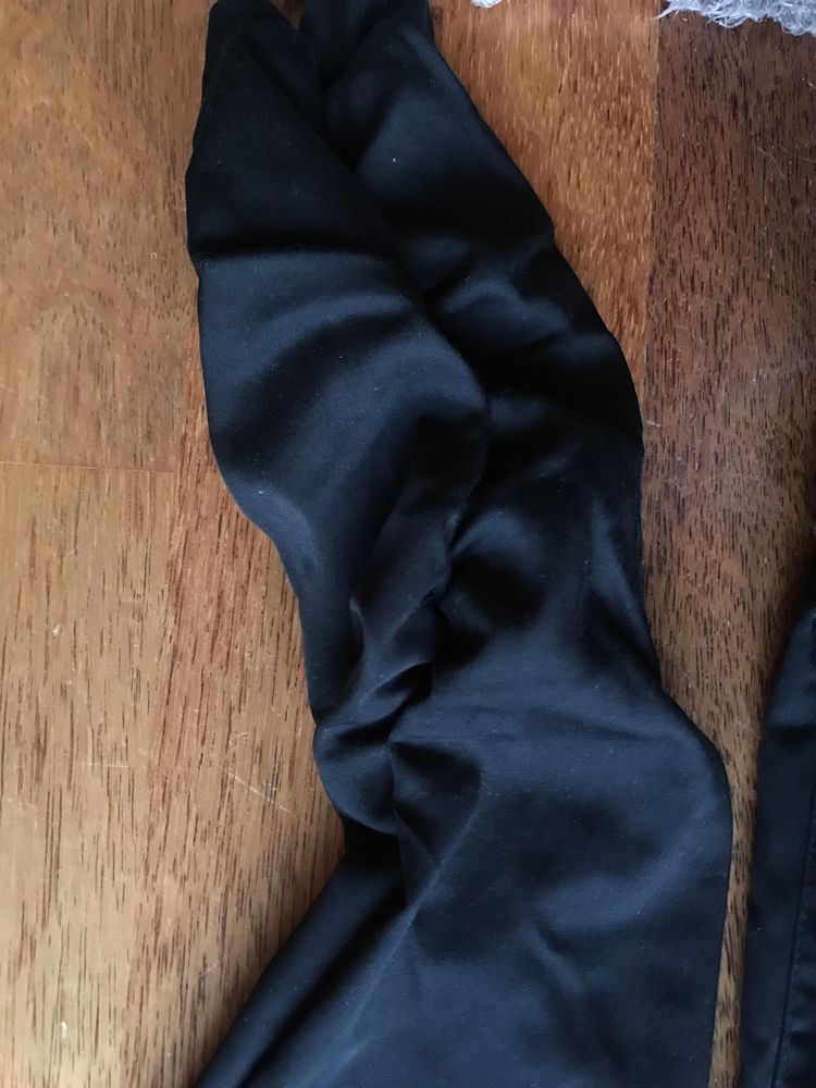 Czarne spodnie ciążowe Happy Mum ze ściągaczami na nogawkach XS