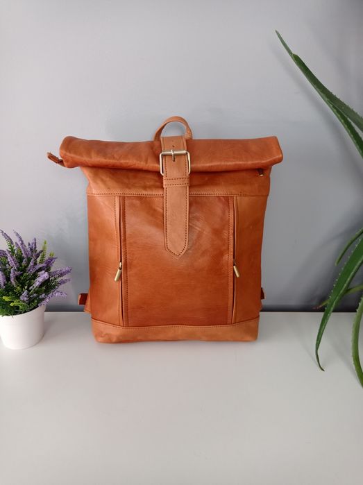 Piękny plecak ze skóry naturalnej. Hand made!!