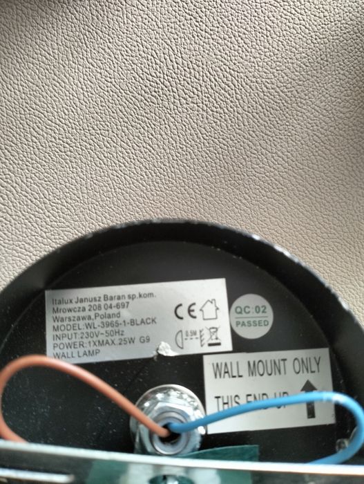 Kinkiet Lupus czarny