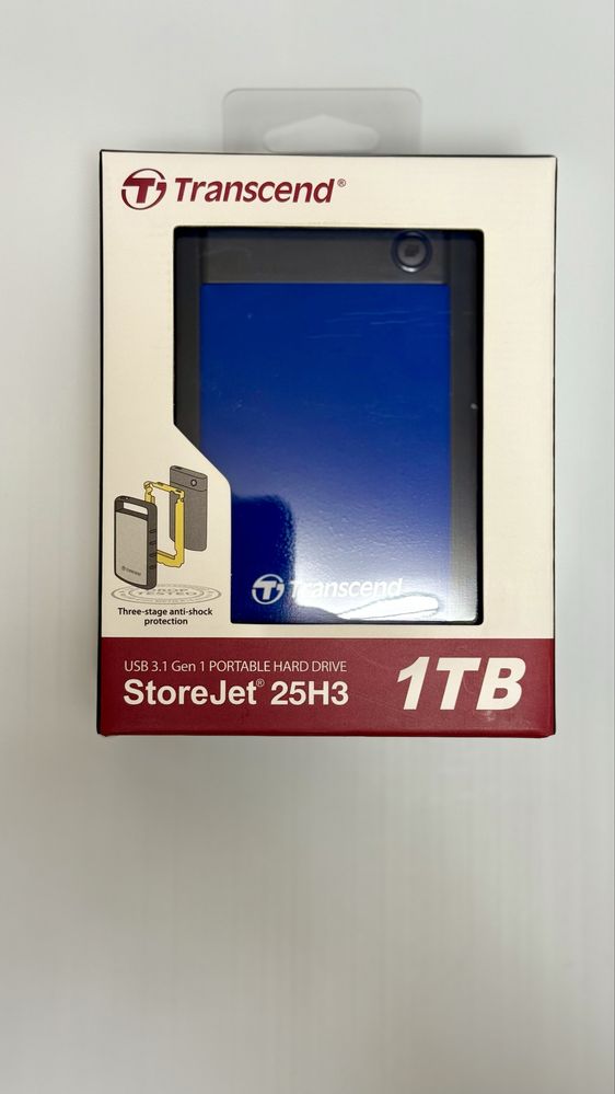 Зовнішній жорсткий диск 2.5" 1TB Transcend (TS1TSJ25H3B)