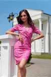 Sukienka SUK0367 E14 PINK - ROCO FASHION rozm 44