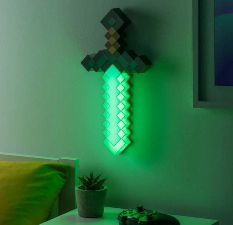 Lampka diamentowy miecz Minecraft 40cm młodzieżowa gamingowa