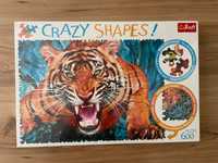 Puzzle trefl Crazy Shapes tygrys 600 el.