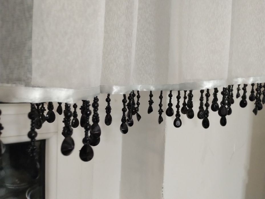 Firana Koraliki czarne