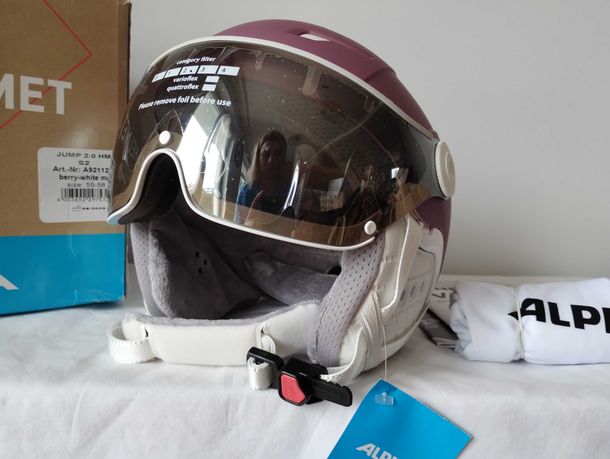 Kask narciarski Alpina Jump 2.0 HM Berry White Matt M 55-58cm