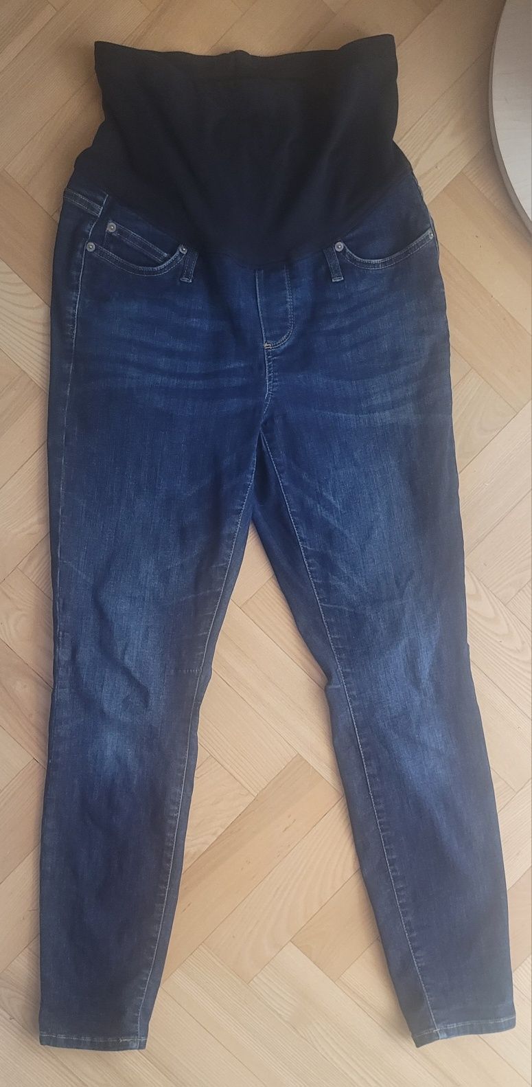 Spodnie ciążowe GAP jeansy granatowe z przetarciami r. 29