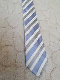 Błękitny krawat jedwabny Donald Trump