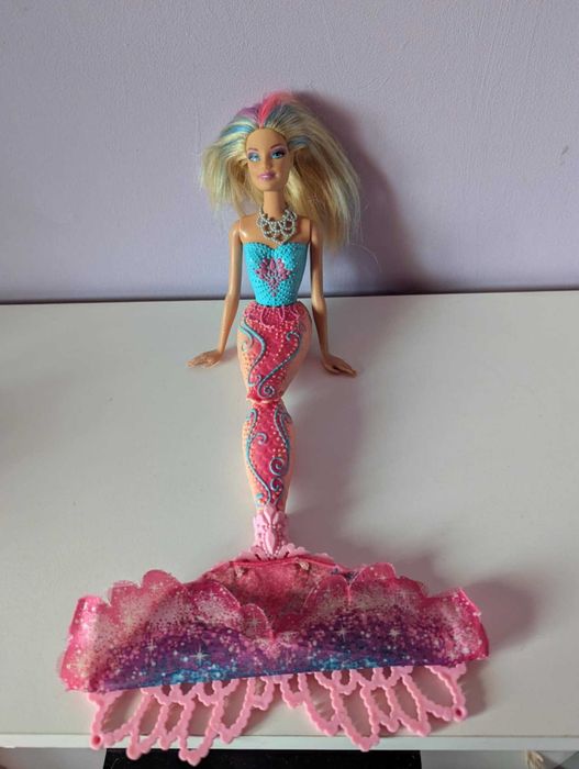 Lalka Barbie Syrenka Mattel + akcesoria