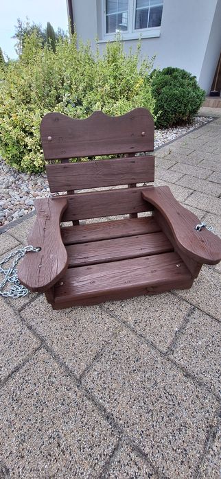 Huśtawka drewniana piękna solidna