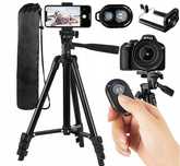 STATYW TRIPOD zawiera PILOT BLUETOOTH UCHWYT na telefon aparat lampę