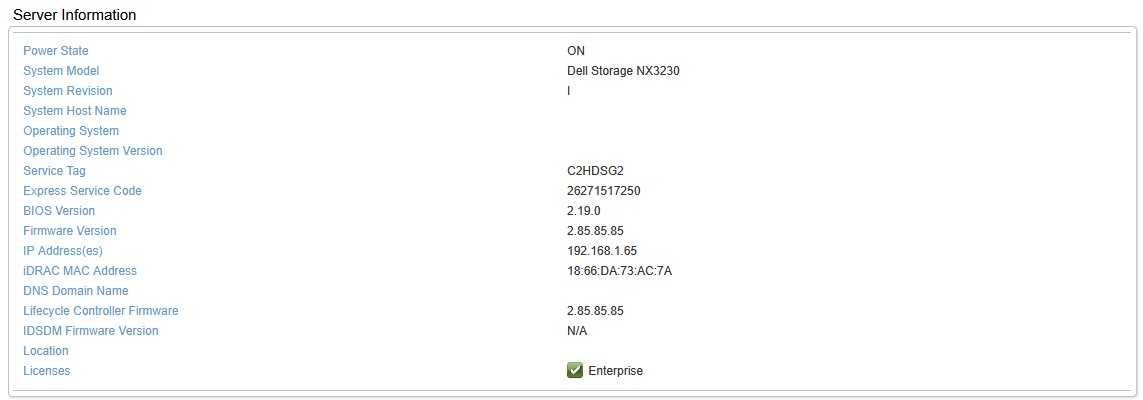 Dell Storage NX3230 NAS 64 GB RAM 20 TB