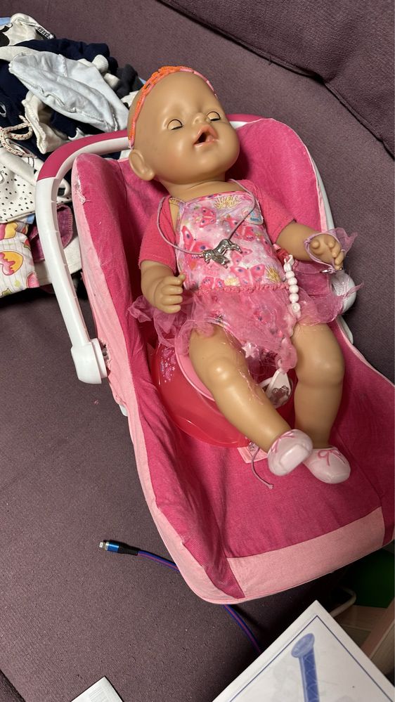 Baby born zapf оригінал з переноскою Smoby