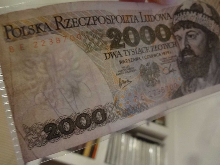 Banknot PRL 2000 zlotych 1979 seria BE - MIESZKO I CHROBRY
