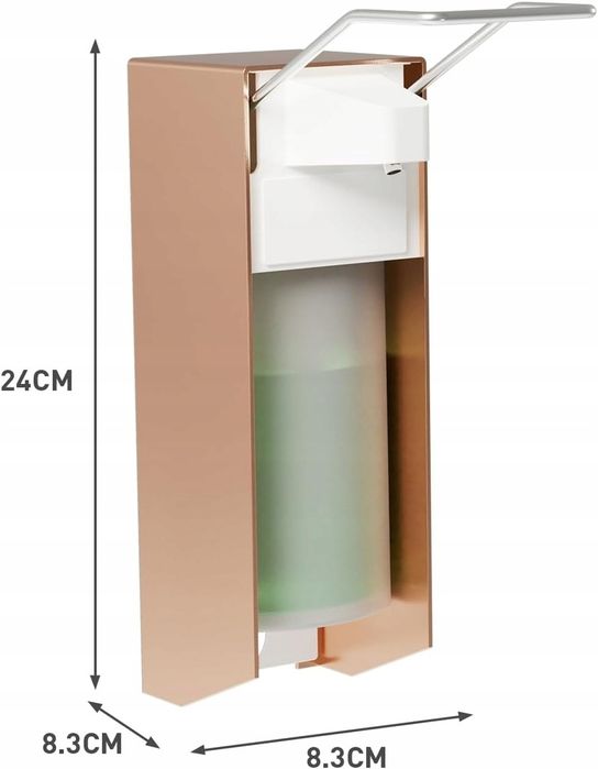 Ręczny Dozownik Do Mydła Plynu Dezynfekującego Na ścianę zloty 500 ml