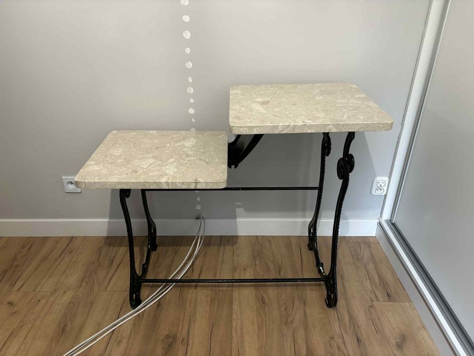 Konsola/stolik z konglomeratu podwójna