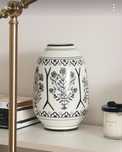 Duży wazon ceramiczny biało czarny