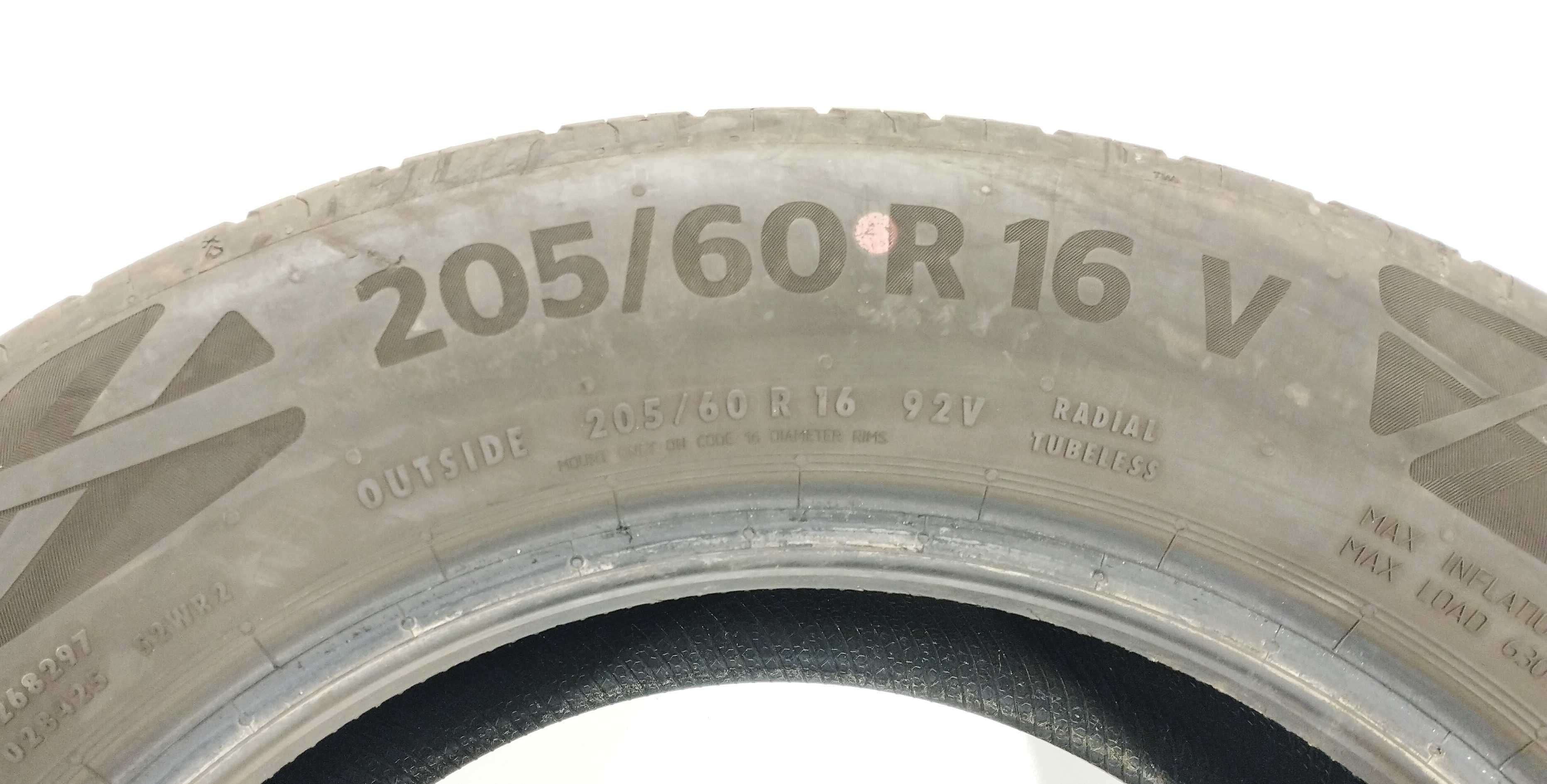 2x 205/60 R16 Continental EC6 opony letnie 5 mm / 2220 / montaż