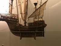 Drewniany model statku  Karaka z XV w.