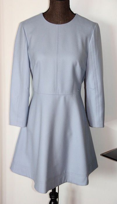 Wełniana niebieska sukienka SIMPLE 36 s wełna 34 xs błękitna