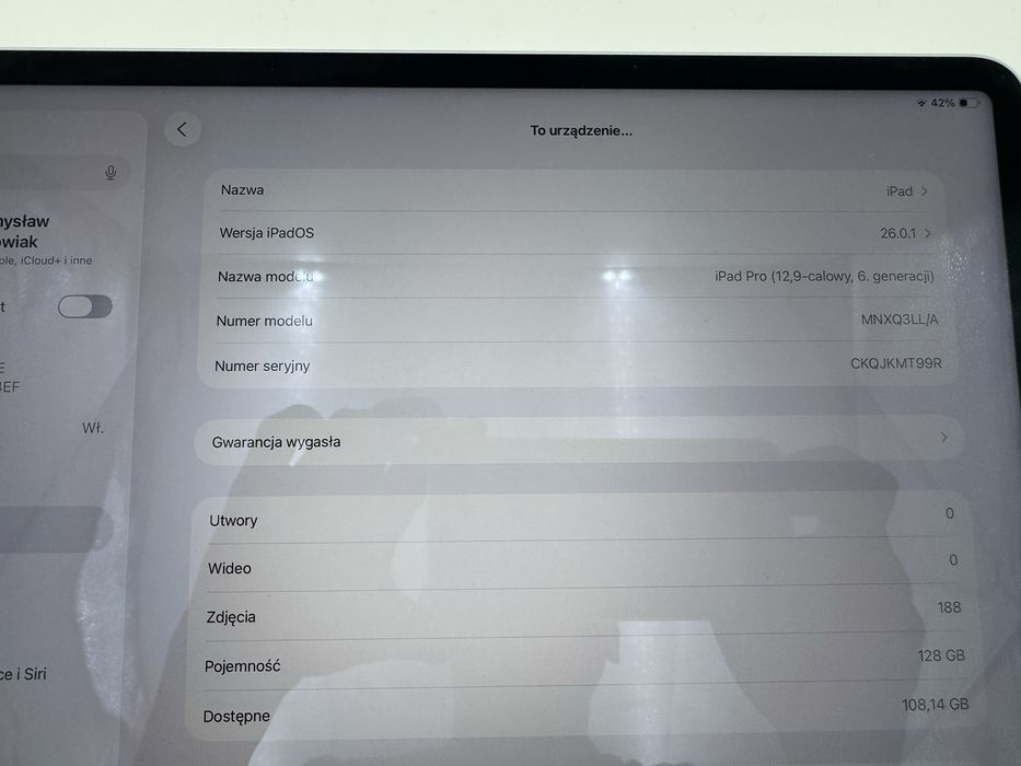 ipad Pro 12,9 - 6 generacja - Procesor M2 - Gwarancja Rozruchowa