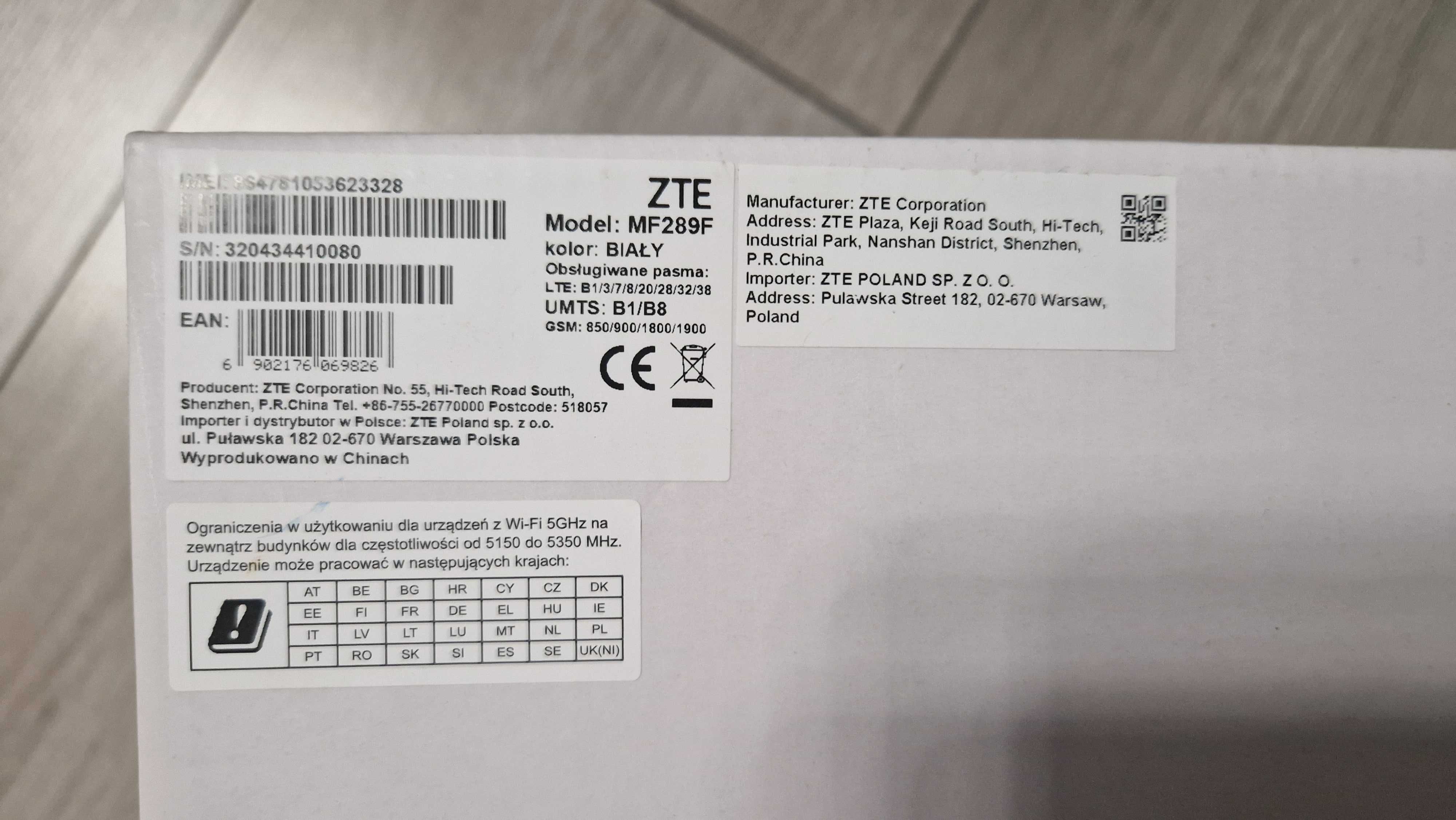 mobilny router ZTE MF289F