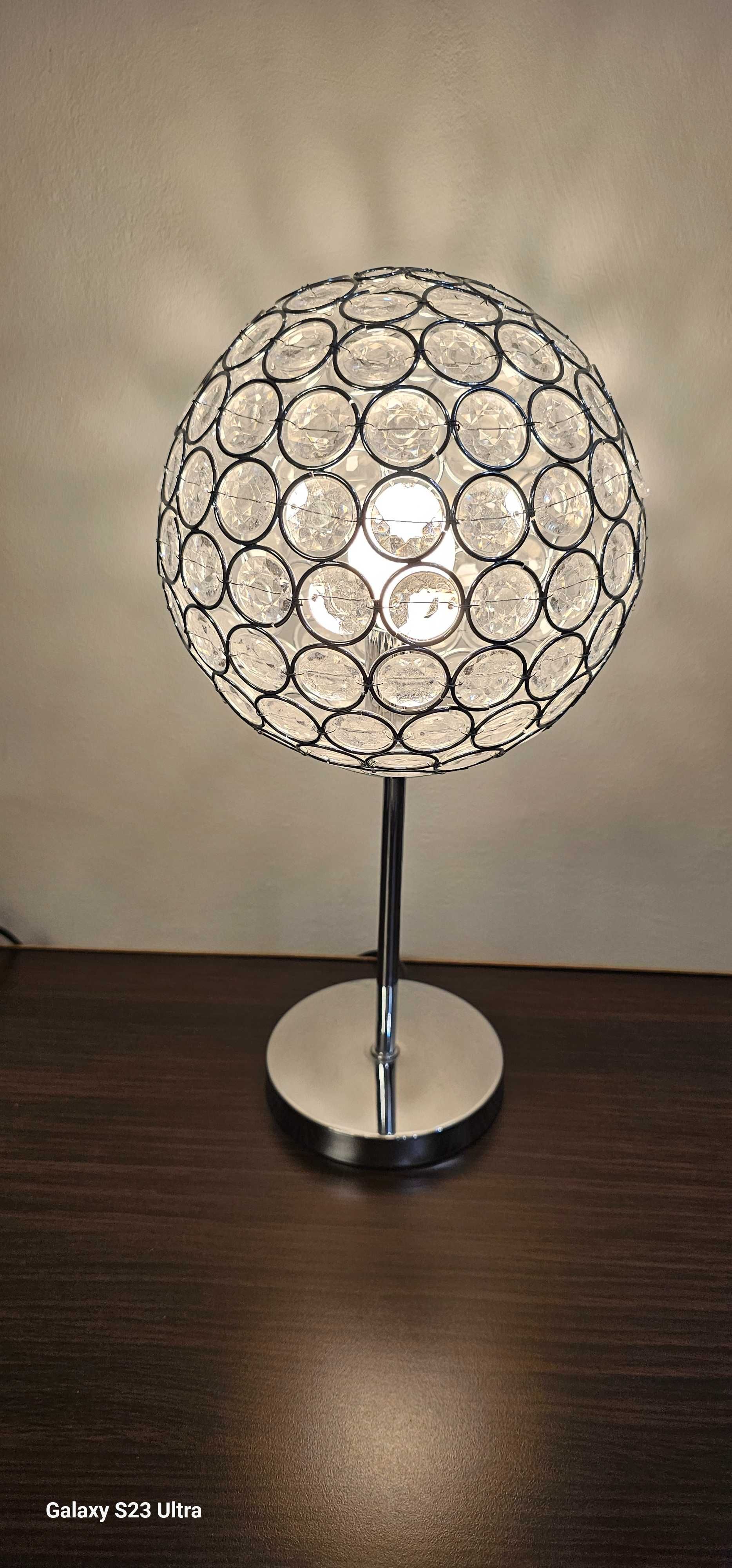 Komplet lampa sufitowa, stojąca, nocna w stylu Glamur