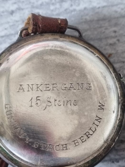 Srebrny zegarek antyk próba 800 D.G