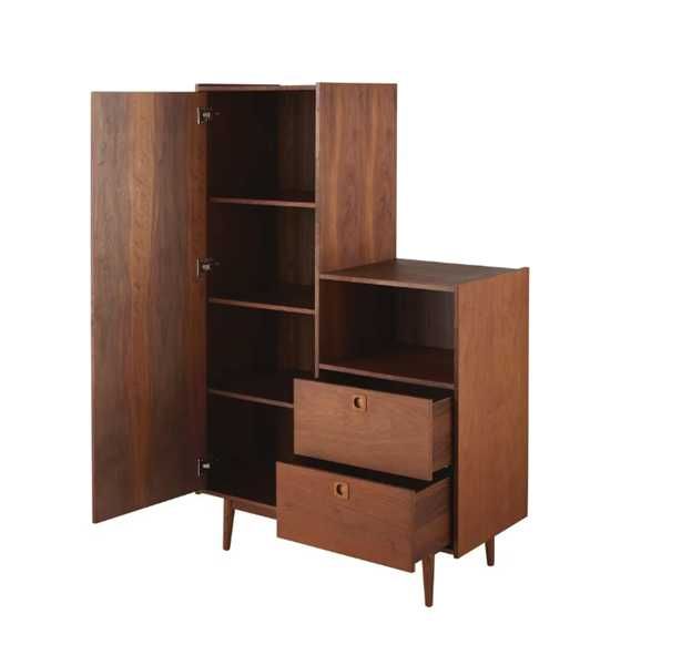 Guarda-roupa vintage com 1 porta e 2 gavetas