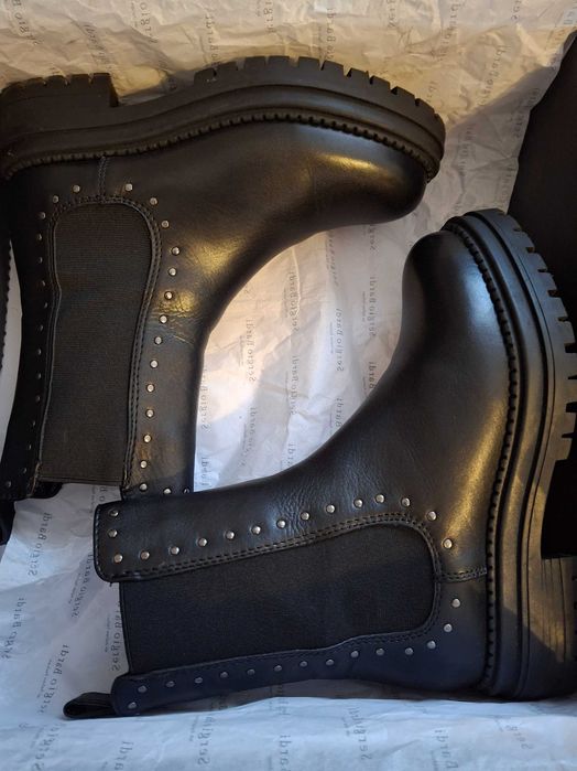 Skórzane botki Sergio Bardi rozm 36 wkladka 22.8 cm