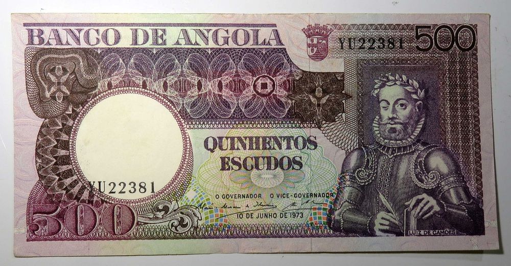 Nota Angola 500 Escudos Camões - 3€
