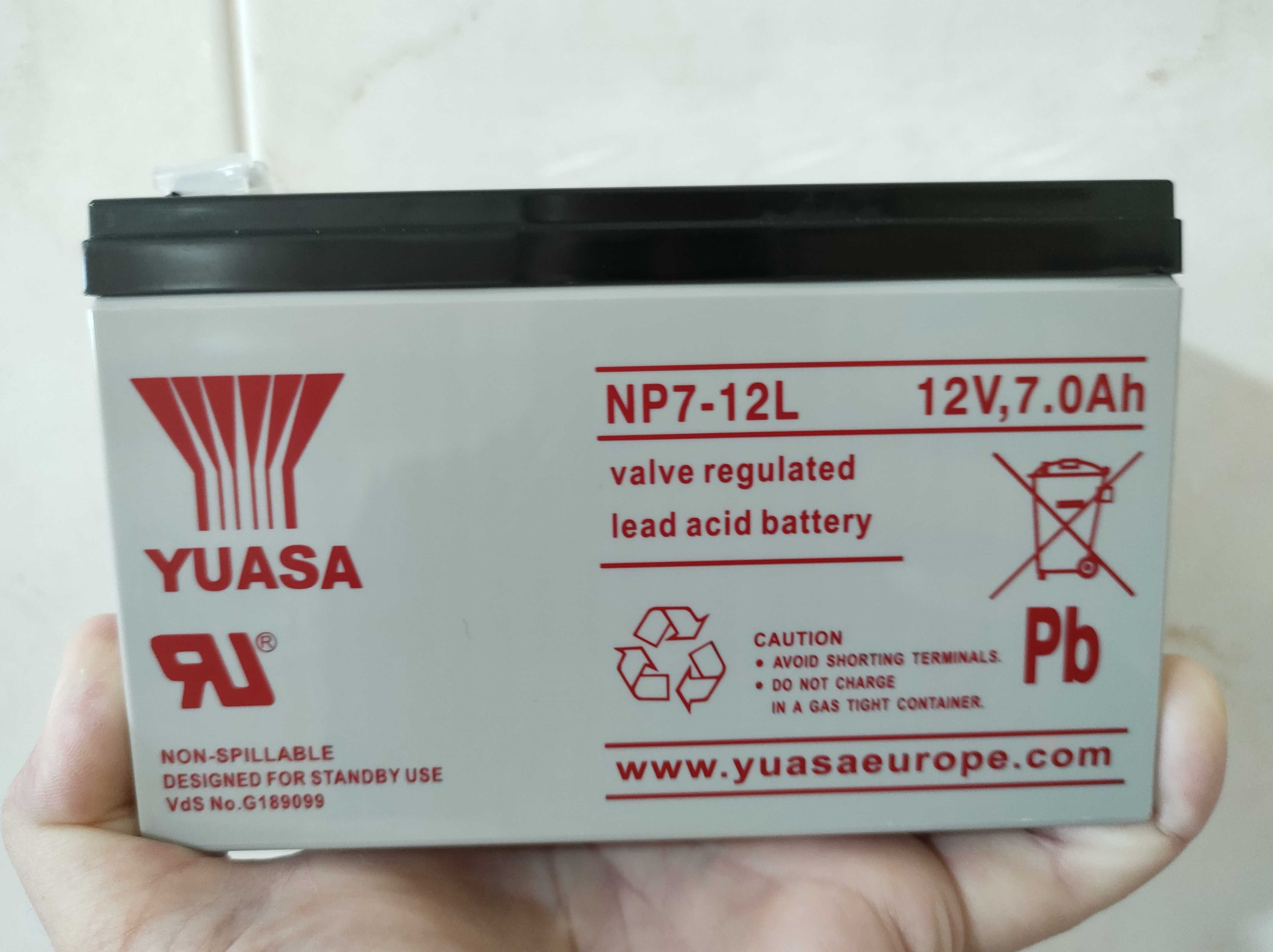 Bateria 12V 7Ah YUASA NP7-12L nova