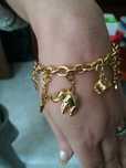 Pulseira da sorte c/bãnho de ouro