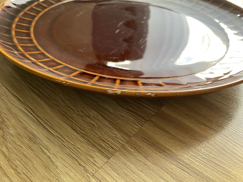 PRL, Pruszków, ceramika, stare, talerz, porcelana, patera, 32 cm