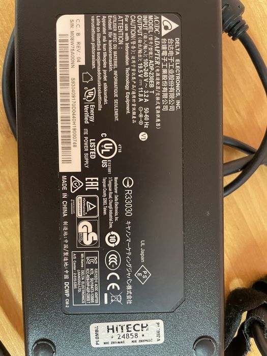Zasilacz do laptopa MSI ge62mvr.