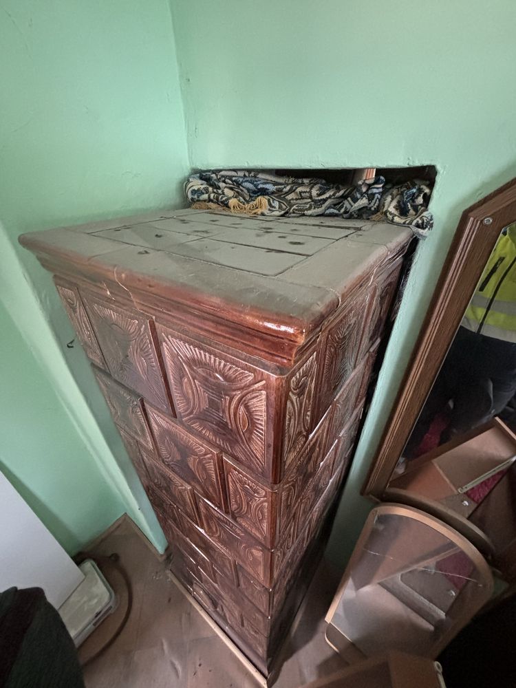Piec kaflowy kaflak, zdemontowany duży 172x126x55