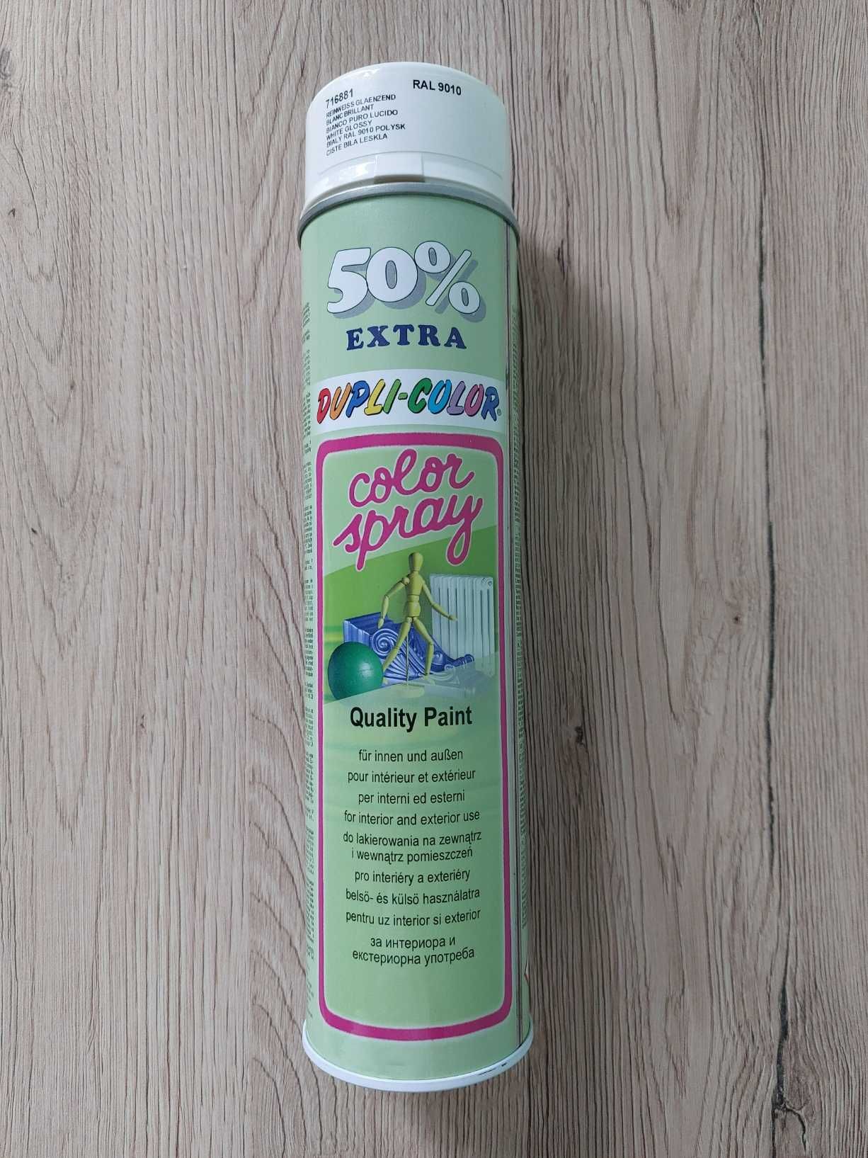 Spray w kolorze białym, połysk RAL 9010 OKAZJA!