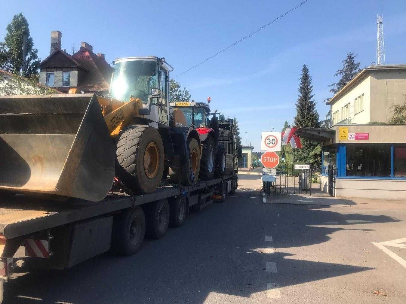 Transport maszyn budowlanych, rolniczych, palet, big bagów, domki