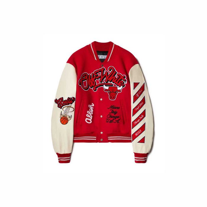 Куртка Off-White c/o Chicago Bulls Varsity Jacket Red