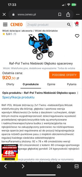 Wozek blizniaczy lub rok po roku