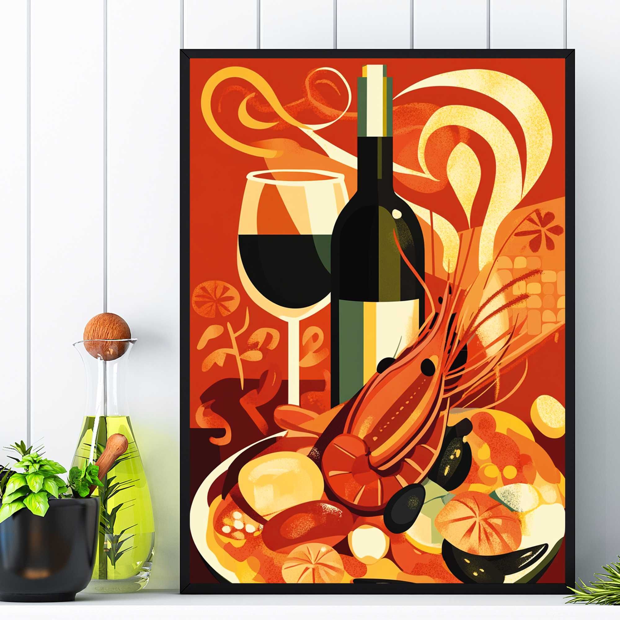 plakat reklamowy owoce morze do restauracji i baru, owoce morza plakat