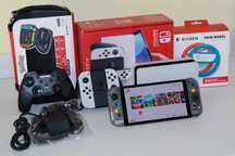 Nintendo Switch Oled 256 GB przeróbka Kamikaze CFW / Unikat!, Zestaw