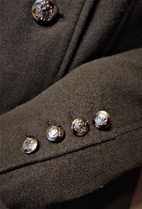 Czarny NOWY militarny płaszcz damski BPC BODYFLIRT guziki 40