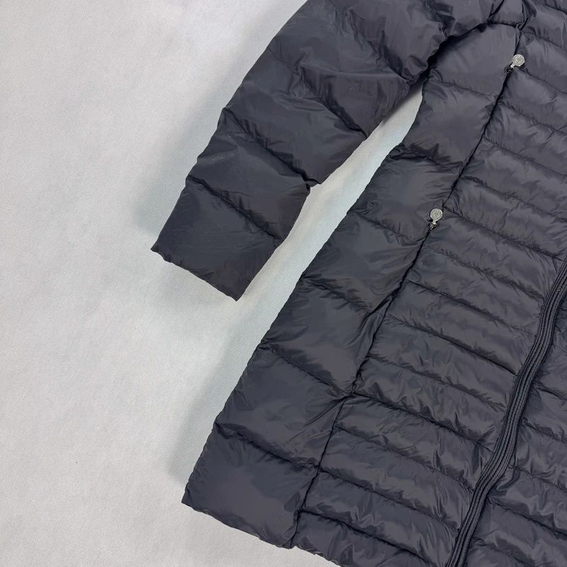 Długa kurtka z kapturem parka pikowana puchowa Moncler