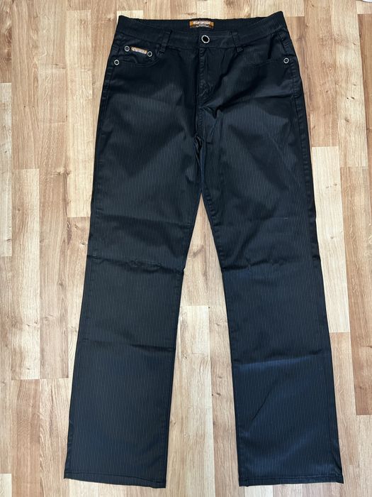 Okazja! Spodnie męskie czarne eleganckie rozmiar 32