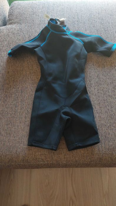 Fato Surf de Verão para Criança Azul Neoprene 1,5 mm TRIBORD 8 anos