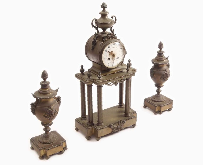 Камінний годинник, гарнітур, бронза, Франція кін. XIX ст, робочі