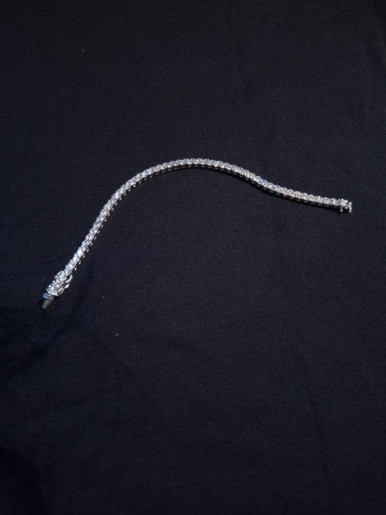 Bransoletka z kamieniami Moissanit 17cm 3mm