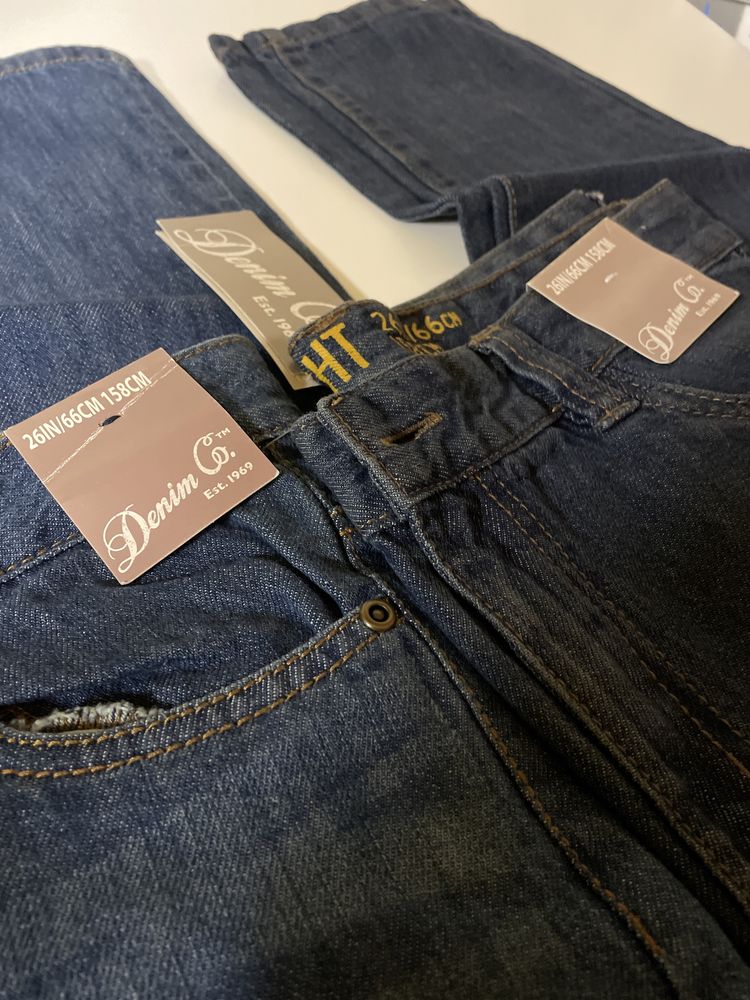 Calças de ganga Denim Novas -lote 2pares menino 158cm