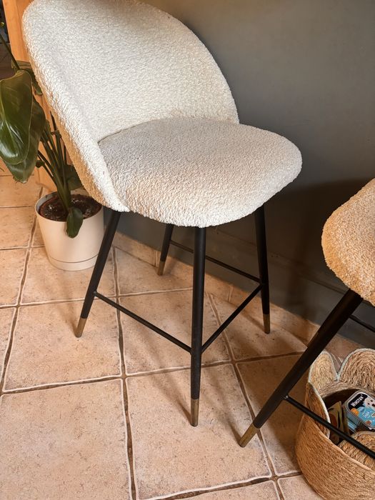 Hokery 2 szt baranek boucle