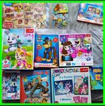 Zestaw 18x puzzle, 2x puzzli 3d, 2x  Memory psi patrol, kucyki pony